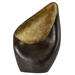 Decoratieve tafellamp corten brown met goldleaf>Straluma Hot