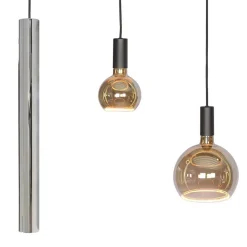 Design hanglamp 7-lichts zwart met nikkel><noscript><img width=