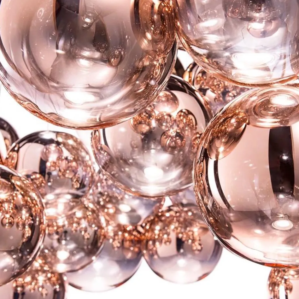 Design hanglamp Random rose goud glas inclusief LED>Straluma Outlet