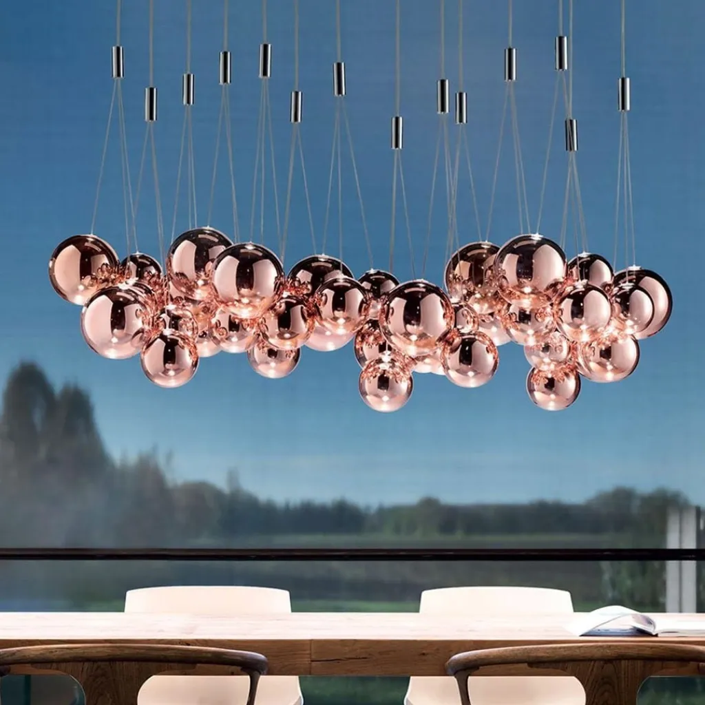 Design hanglamp Random rose goud glas inclusief LED>Straluma Outlet