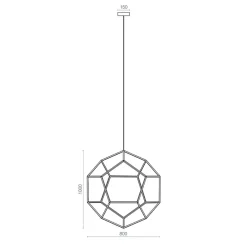 Design LED hanglamp goud 80x100 cm><noscript><img width=