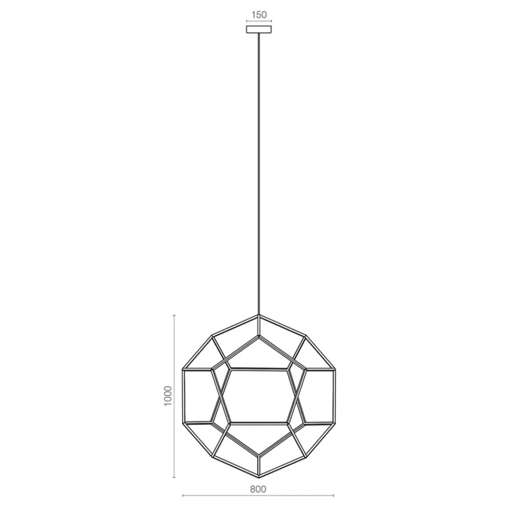 Design LED hanglamp goud 80x100 cm>Straluma Outlet