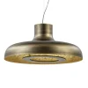 Design LED hanglamp koepel brushed brons met goldleaf>Straluma Online
