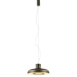 Design LED hanglamp koepel brushed brons met goldleaf>Straluma Online