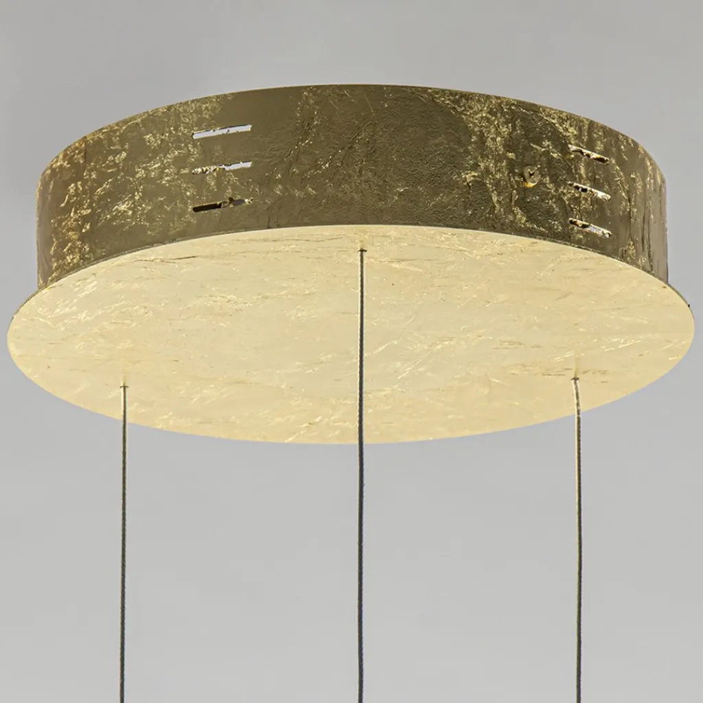 Design LED hanglamp 3-lichts rond goldleaf>Straluma Hot