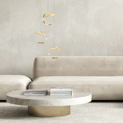 Design LED hanglamp 3-lichts rond goldleaf><noscript><img width=