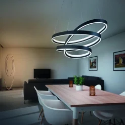 Design LED vloerlamp ovaal mat zwart dimbaar><noscript><img width=