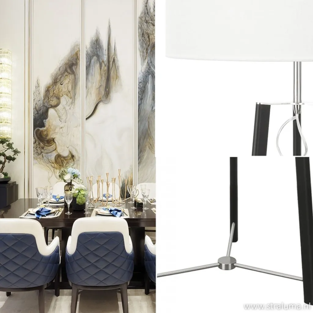 Design staande lamp zwart staal dimbaar>Straluma Fashion