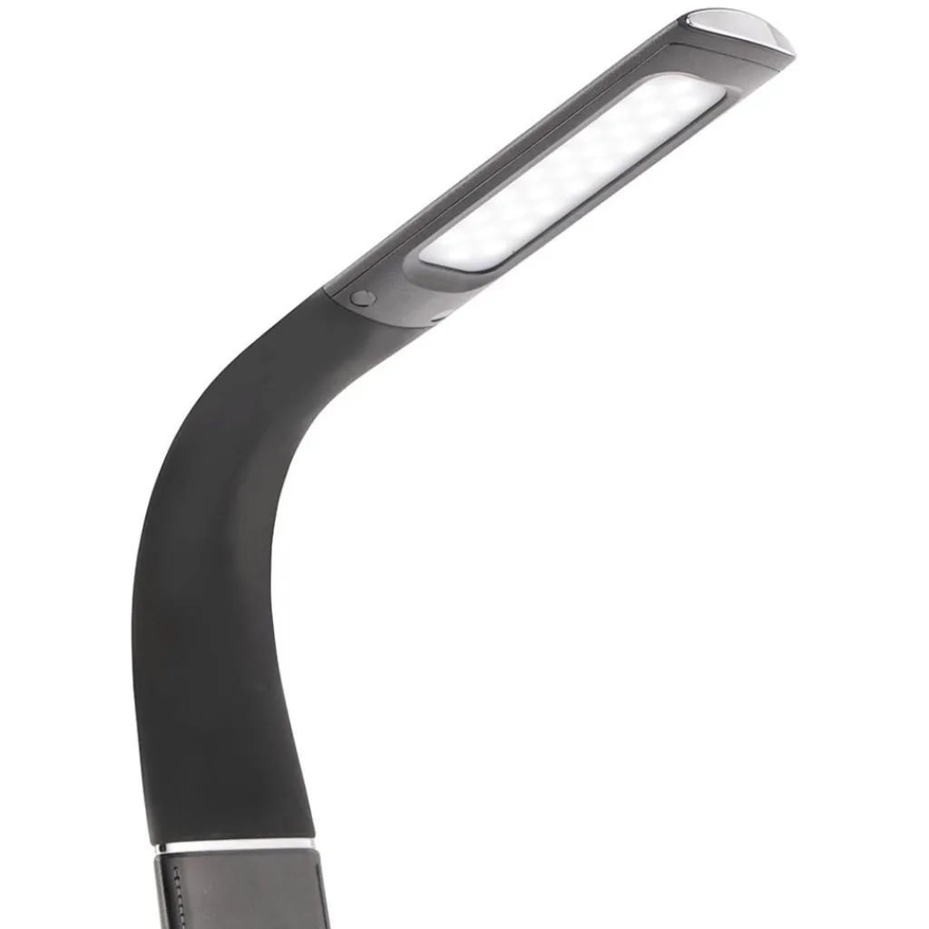 Design tafellamp zwart met klok en dimbaar LED>Straluma Discount