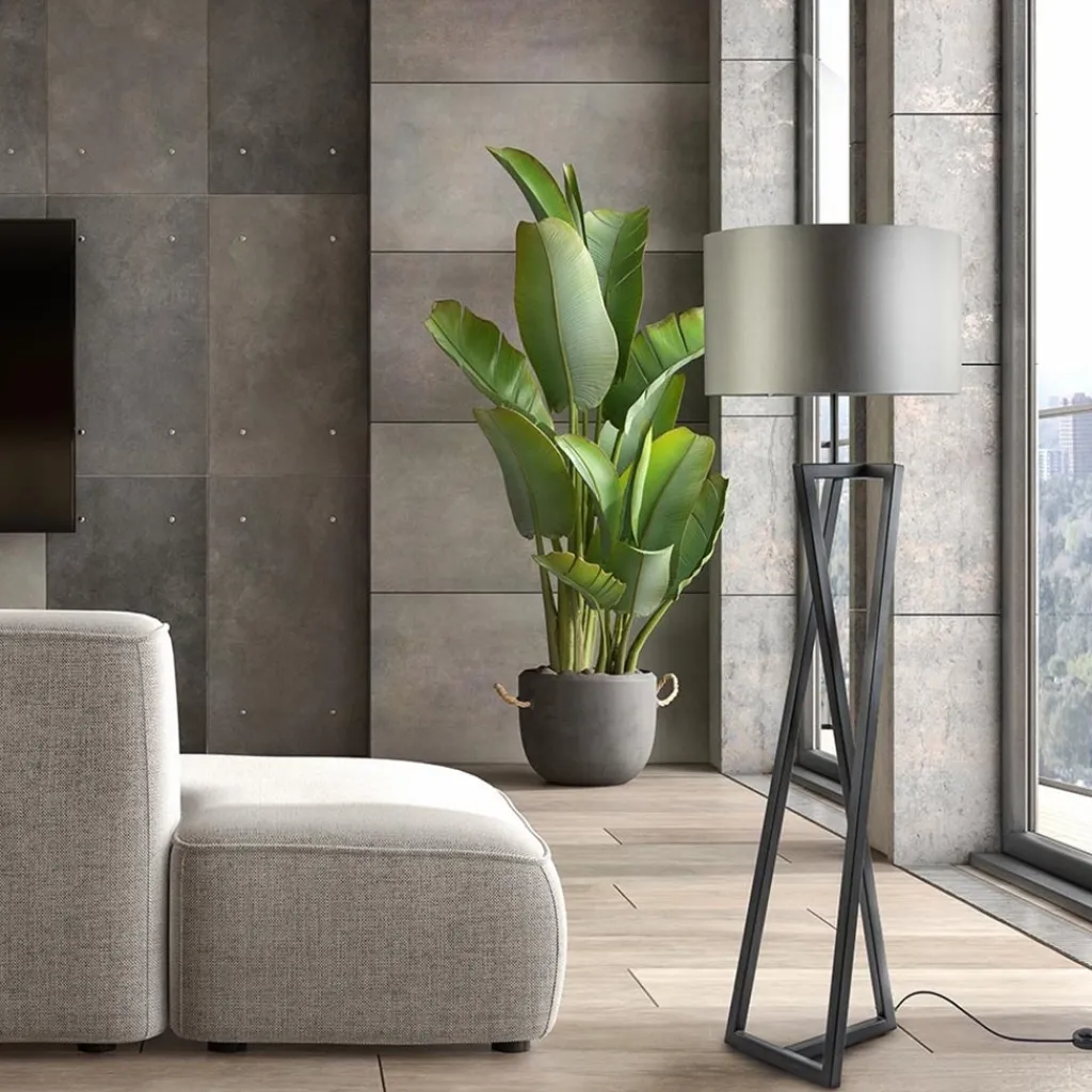 Design vloerlamp frame mat zwart excl kap>Straluma Online