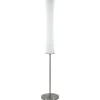 Design vloerlamp nikkel met opaal glas en uplighter>Straluma Sale