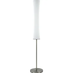 Design vloerlamp nikkel met opaal glas en uplighter>Straluma Sale