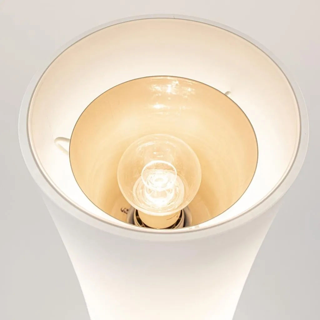 Design vloerlamp nikkel met opaal glas en uplighter>Straluma Sale