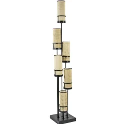 Design vloerlamp zwart met webbing kappen>Straluma Flash Sale
