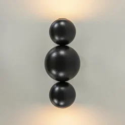 Design wandlamp textured black inclusief LED><noscript><img width=