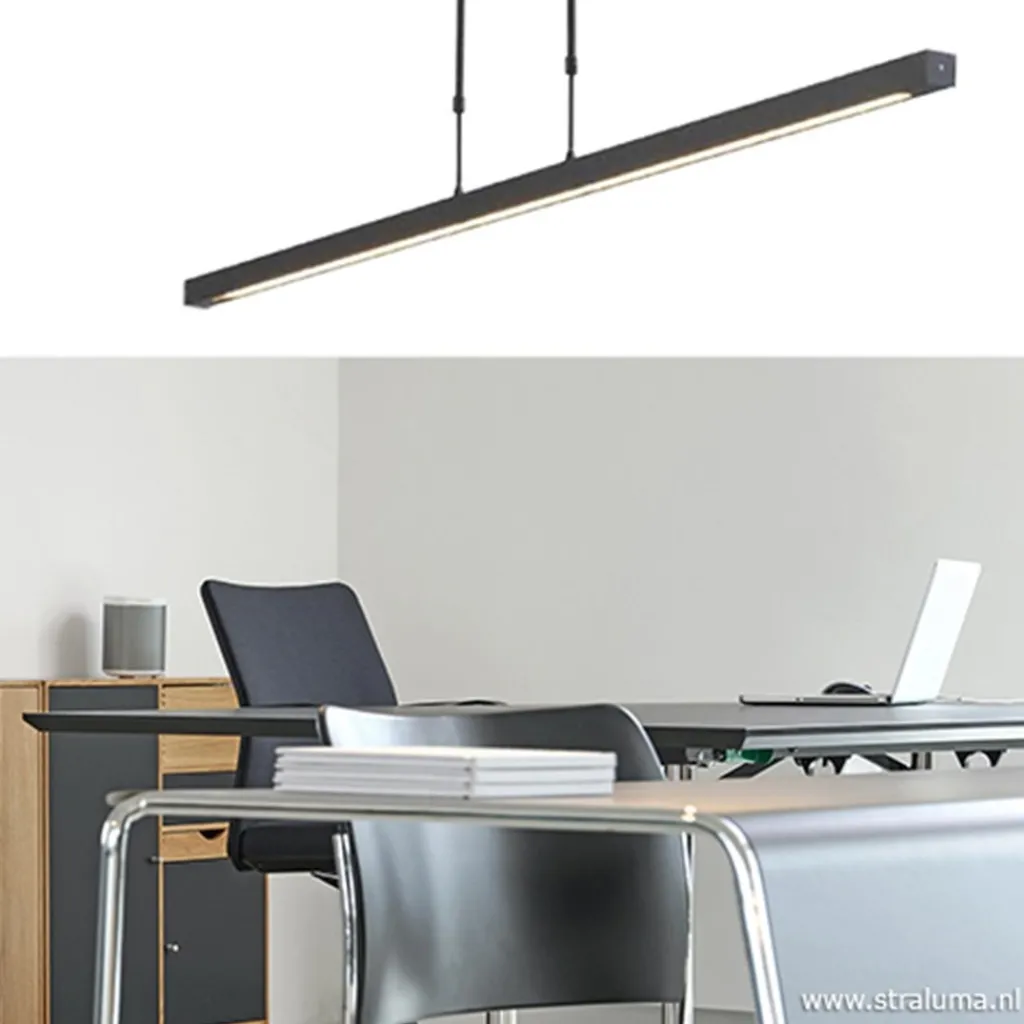 Dim to warm LED hanglamp-balk zwart>Straluma Cheap