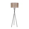 Driepoot schelpen vloerlamp zwart met bruin en goud>Straluma New
