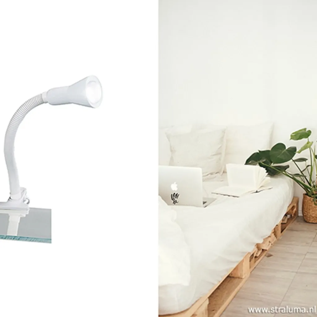 Functionele klemlamp wit verstelbaar>Straluma Online