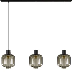 Glazen eettafelhanglamp zwart luxury>Straluma Store