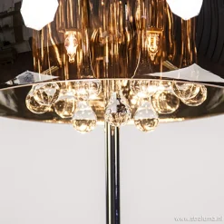 Glazen tafellamp Pearl met chroom>Straluma New