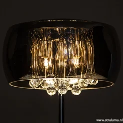 Glazen tafellamp Pearl met chroom><noscript><img width=