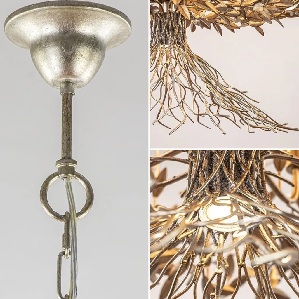 Grote design hanglamp ovaal oud zilver>Straluma New