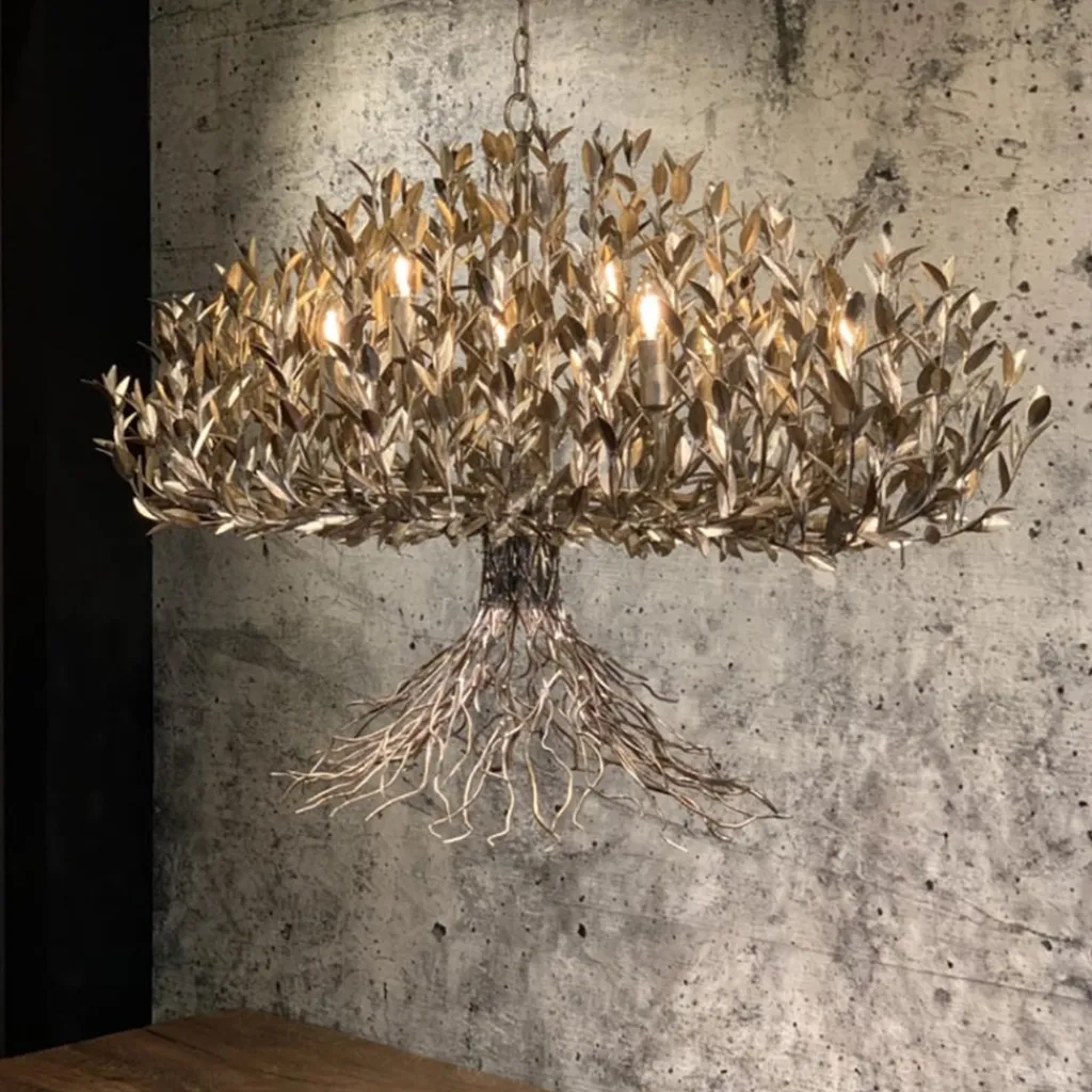 Grote design hanglamp ovaal oud zilver>Straluma New