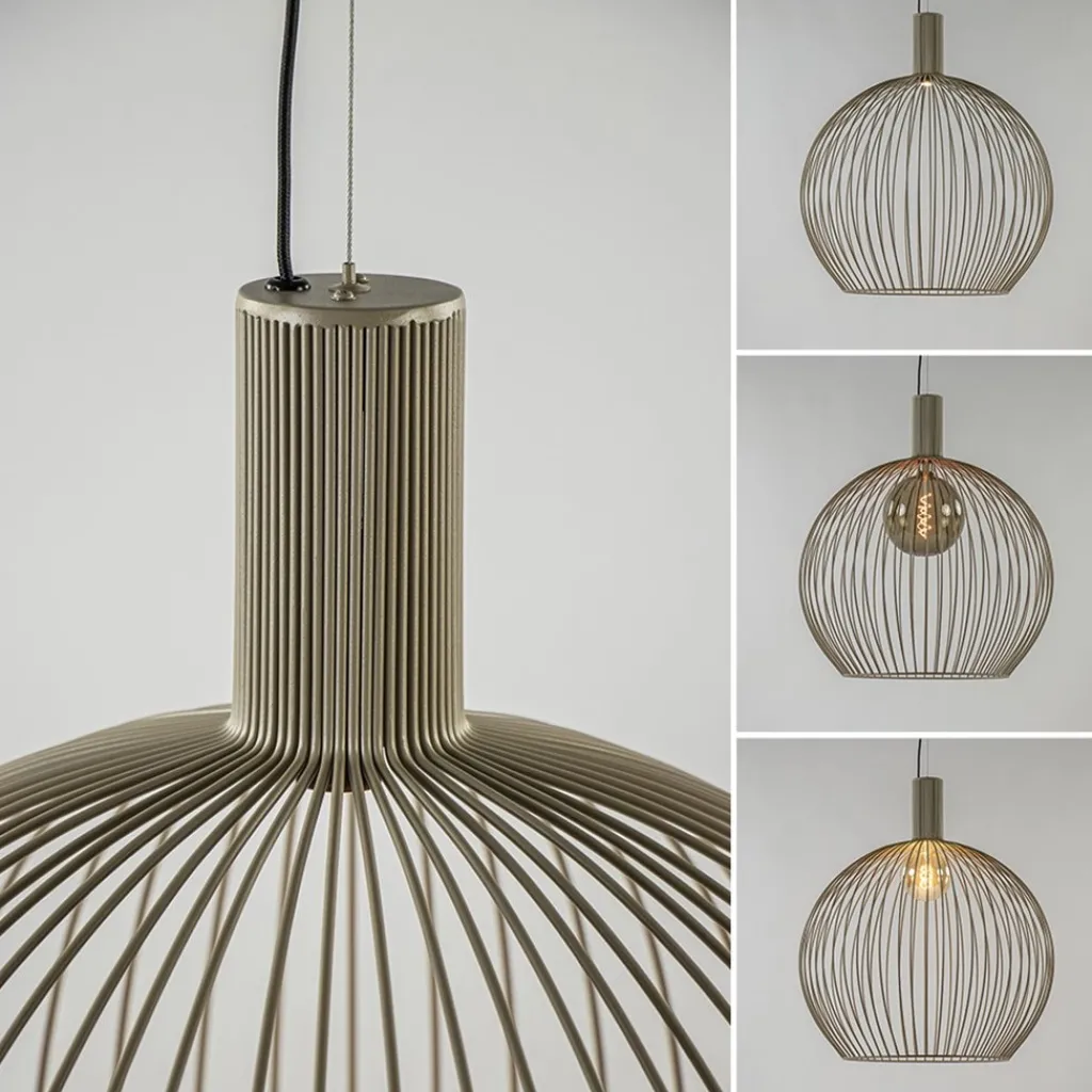 Grote eettafelhanglamp draad mat zand>Straluma Outlet