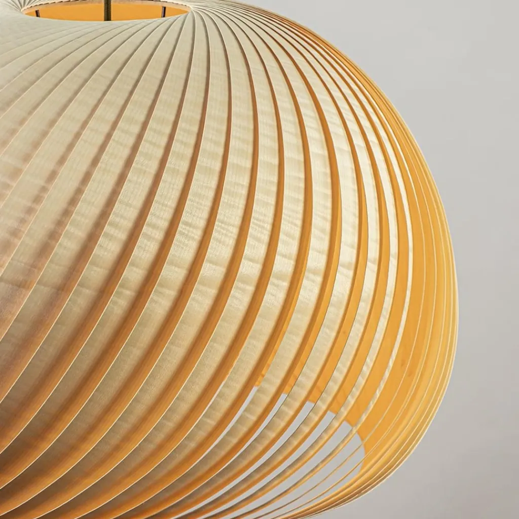 Grote hanglamp hout naturel rond 60 cm>Straluma New