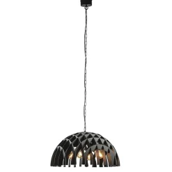 Grote koepel hanglamp Dome mat zwart metaal>Straluma Discount