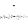 Grote LED hanglamp zwart met helder glazen bollen>Straluma Discount