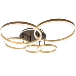 Grote LED Plafondlamp goud/zwart 3-standen dimbaar>Straluma Hot
