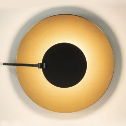 Grote LED plafondlamp zwart/goud indirect licht><noscript><img width=