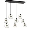 Grote 8-lichts multipendel/ hanglamp met helder glas>Straluma Shop