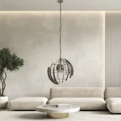 Grote metalen hanglamp Terra quartz 60 cm><noscript><img width=