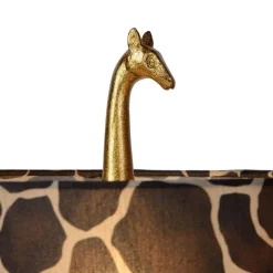 Grote tafellamp Giraf goud met bruine kap><noscript><img width=