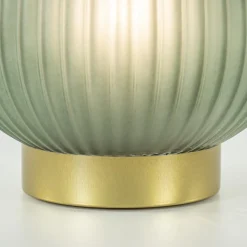 Grote tafellamp op batterij Tajera donker groen/goud><noscript><img width=