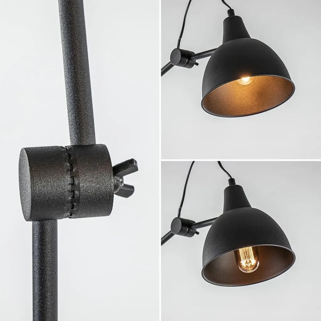 Grote vloerlamp retro mat zwart verstelbaar>Straluma Outlet