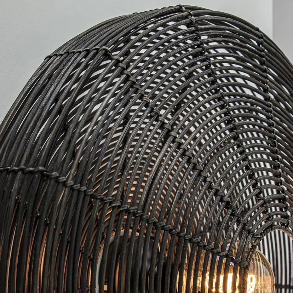Grote wandlamp Mataka donker bruin rotan inclusief snoer>Straluma Online