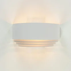 Half ronde wandlamp wit met goud><noscript><img width=