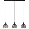 Hanglamp Aglio 28cm 3L op balk zwart>Straluma Outlet
