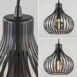 Hanglamp Aglio 28cm 3L op balk zwart><noscript><img width=