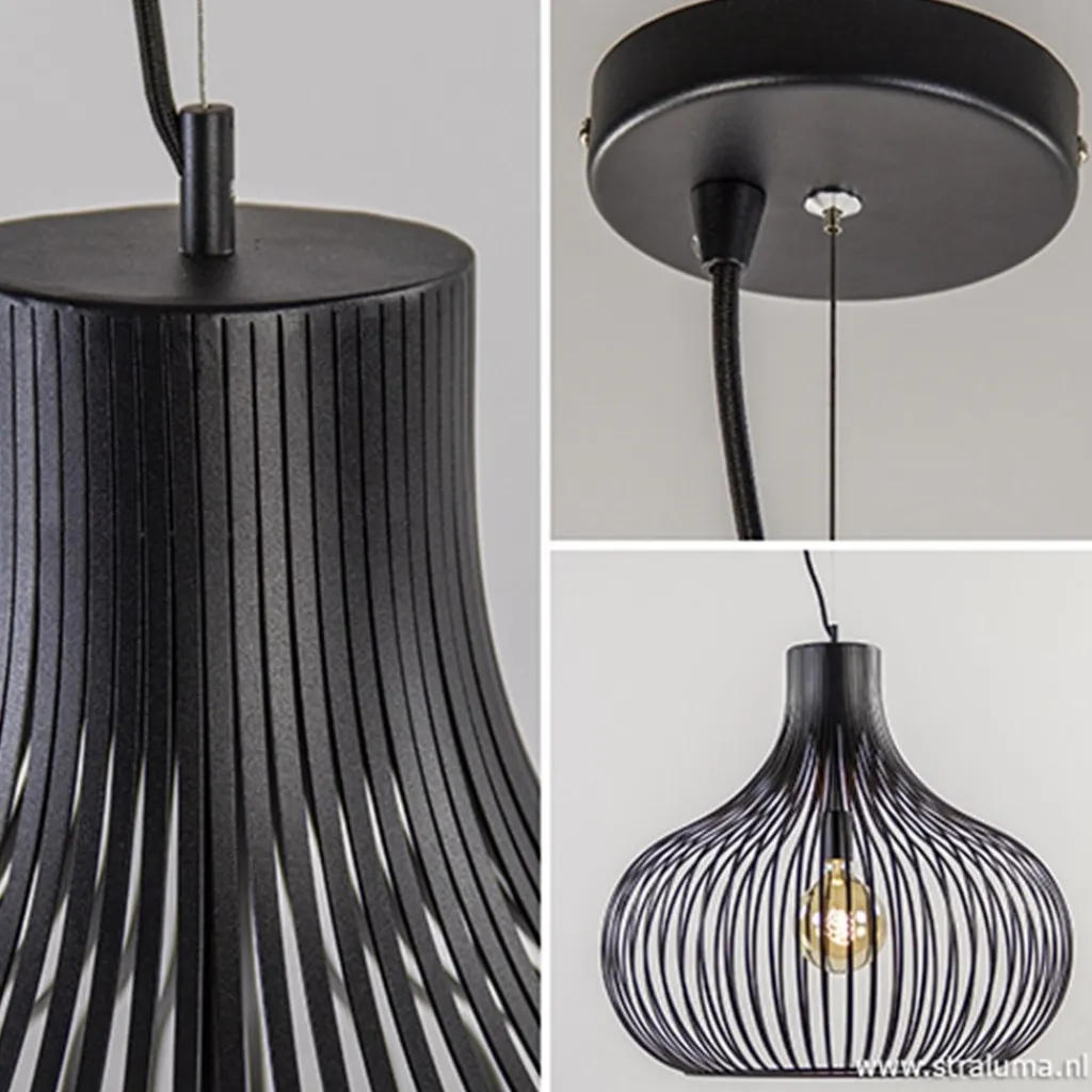 Hanglamp Aglio draad zwart 60cm>Straluma Store