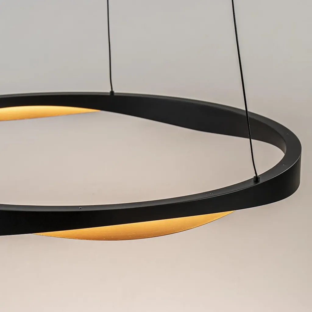 Hanglamp Ascoli 85 ring zwart/matgoud>Straluma Online
