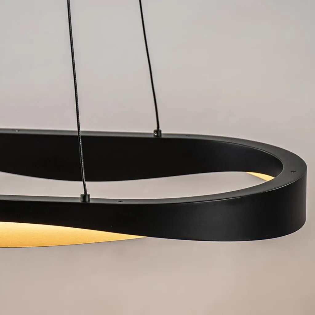 Hanglamp Ascoli ovaal zwart/matgoud>Straluma Sale