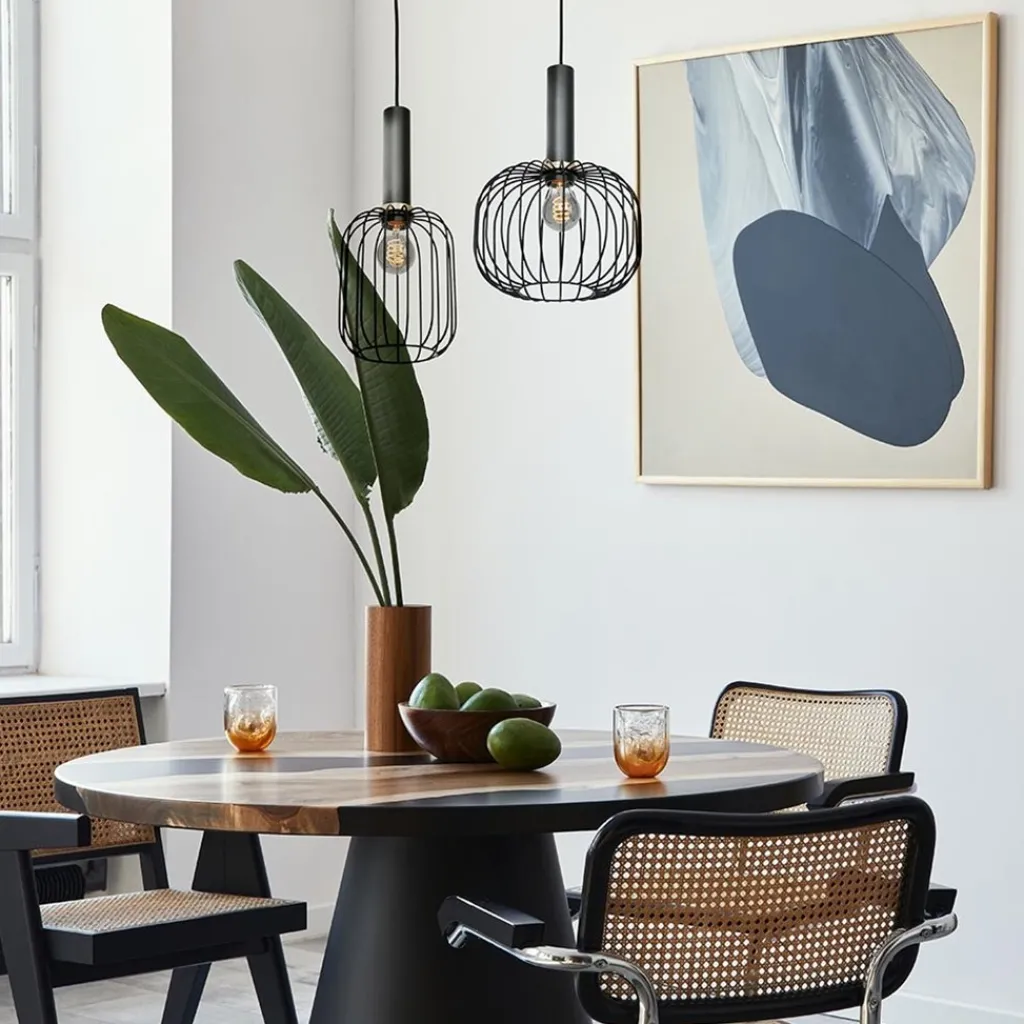 Hanglamp Aureole cilinder breed zwart>Straluma Discount