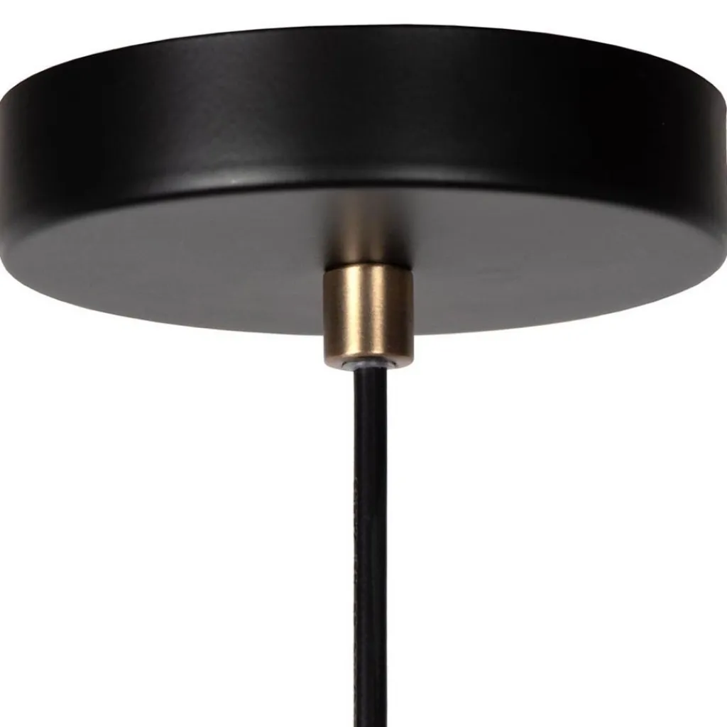 Hanglamp badkamer zwart met brons IP44>Straluma Fashion
