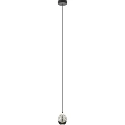 Hanglamp Black Egg 1L zwart/helder glas>Straluma Shop