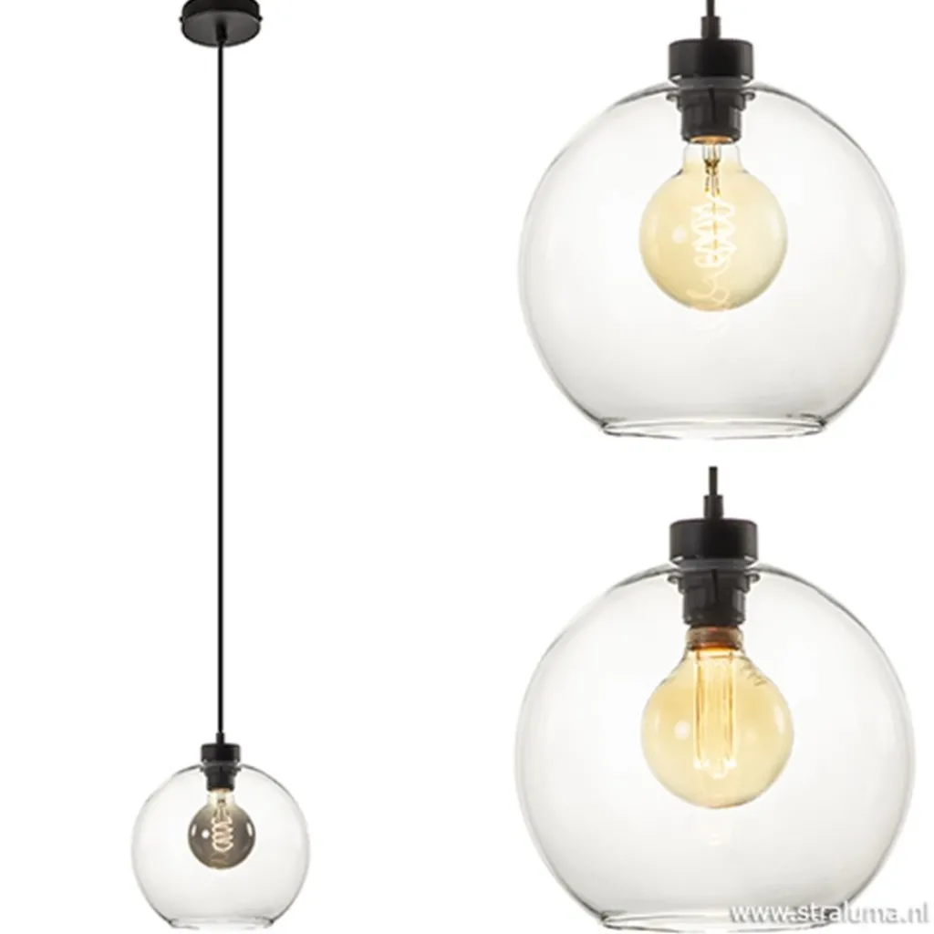 Hanglamp bol helder glas 25cm>Straluma Best