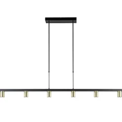 Hanglamp Bounce 6L 160cm zwart/goud>Straluma Clearance